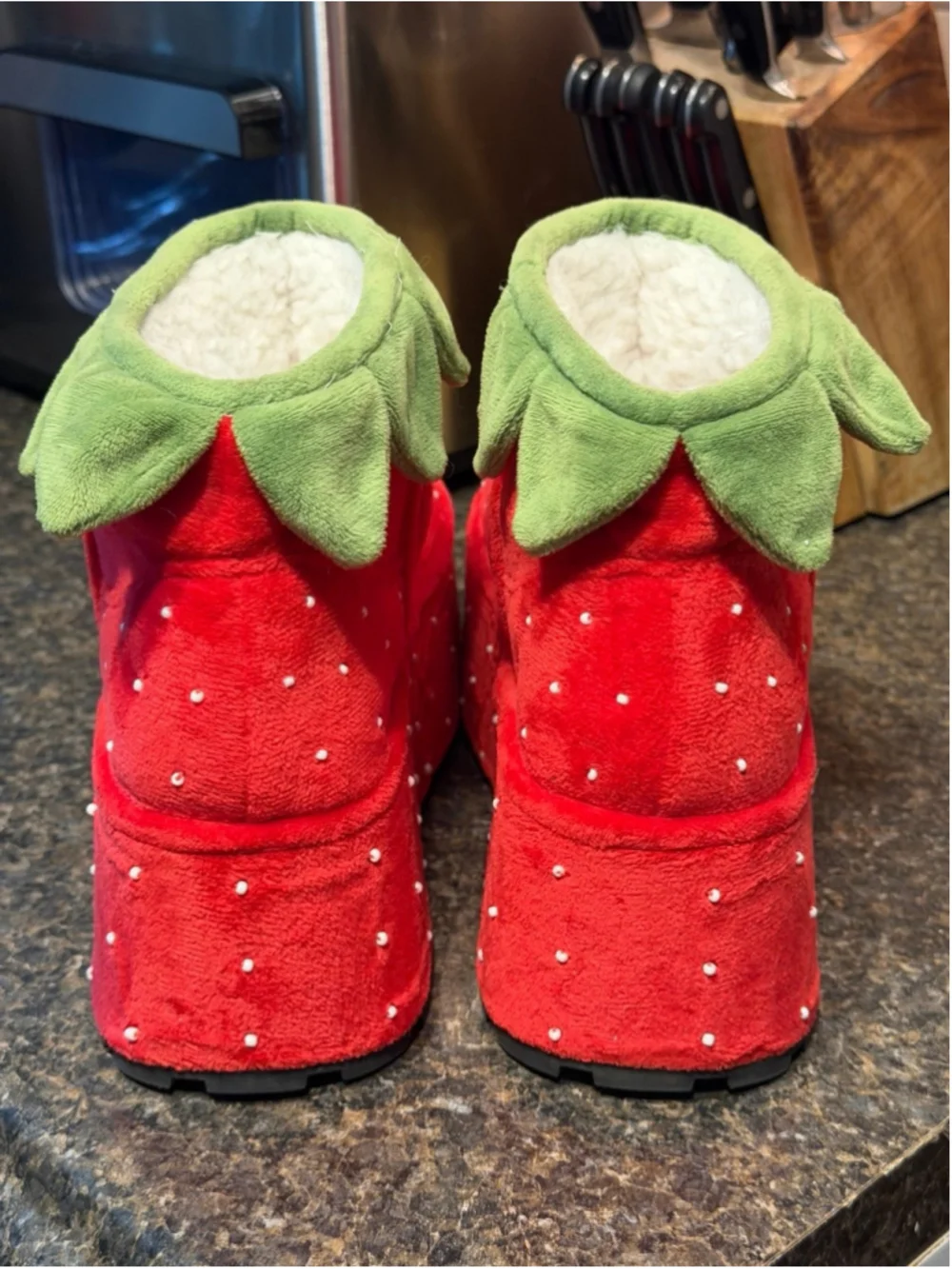 New Dolls Kill x Strawberry Shortcake Fresh Patch Platform Boots